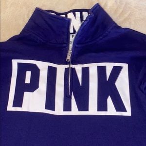 PINK half zip purple sweatshirt XS